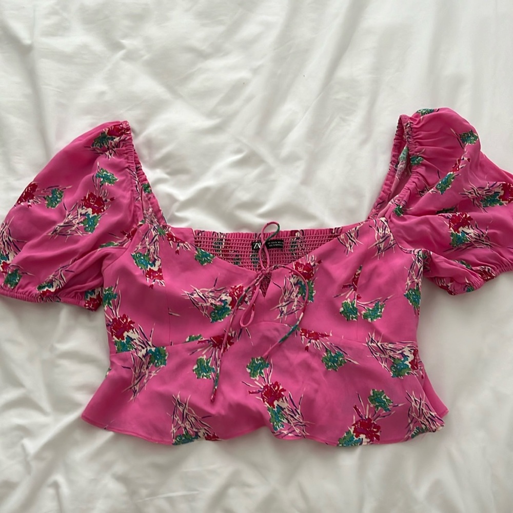 Zara summer floral top